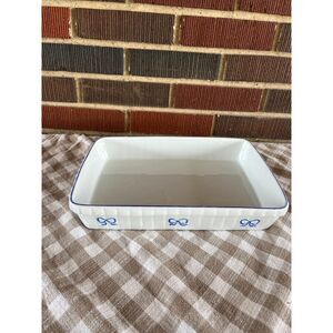 Vintage 12" Vista Alegre Ribbon Rectangle Baker